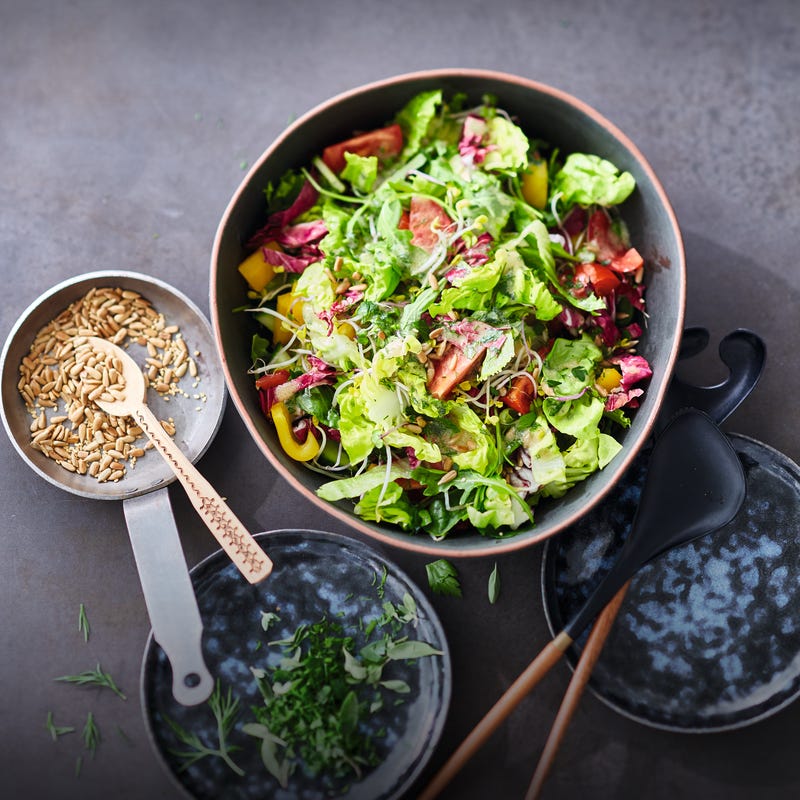 Foto van Gemengde salade met kruidendressing door WW