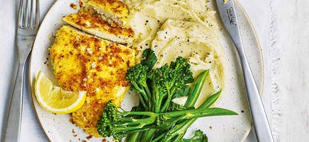 Parmesan-crusted chicken breast