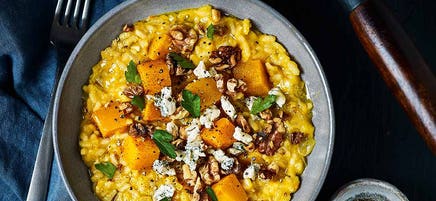 Pumpkin & blue cheese risotto