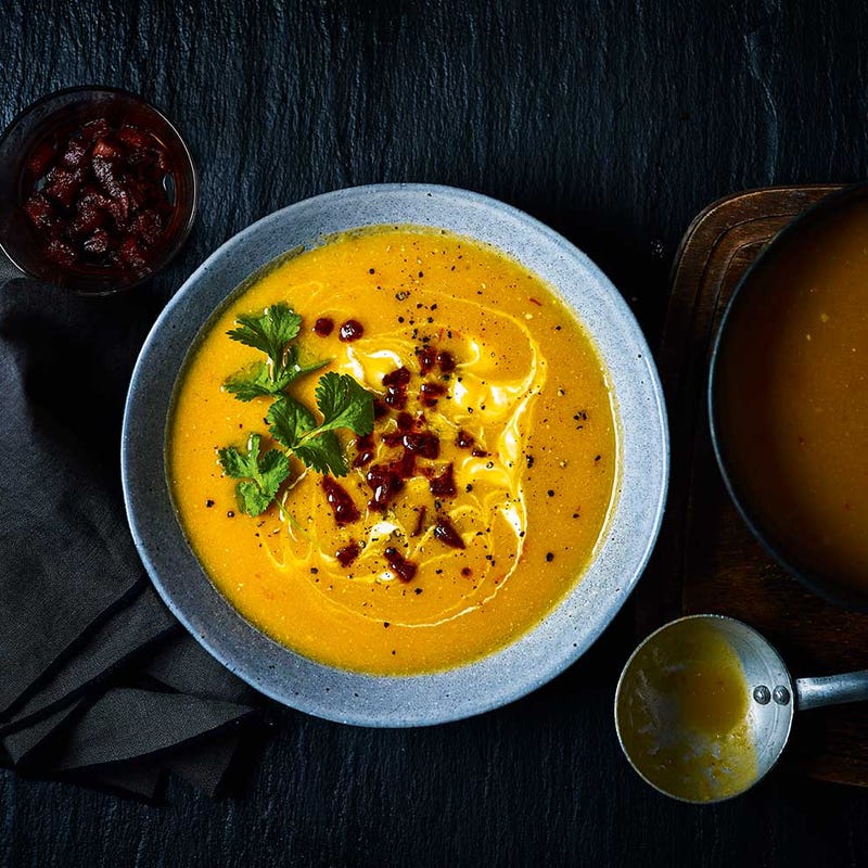 Photo of Creamy pumpkin soup with a chorizo crumb by WW
