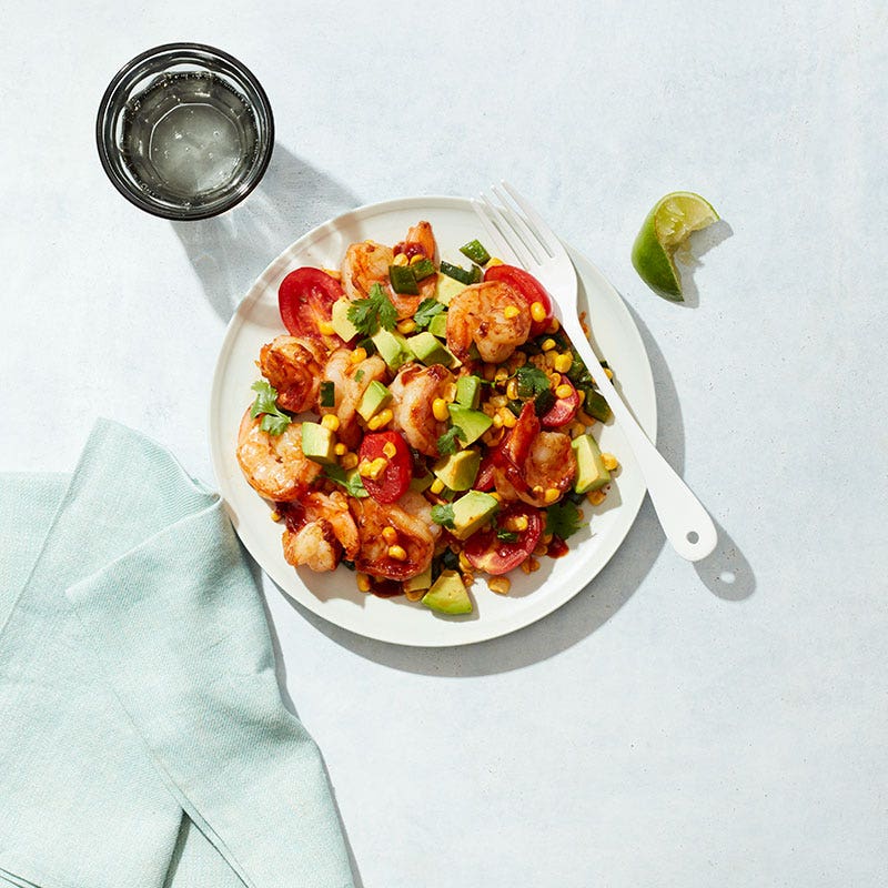 Chipotle and lime prawn salad