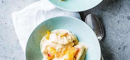 Nectarine & banana ice 'cream’