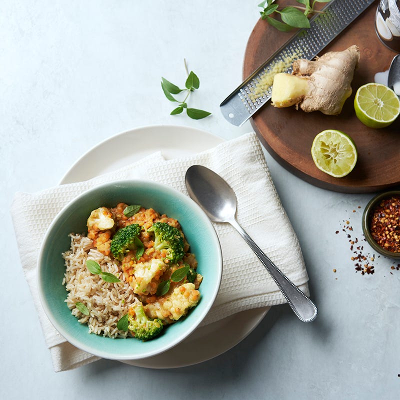 ViktVäktarna - Syrlig linsgryta med kokosmjölk och kål