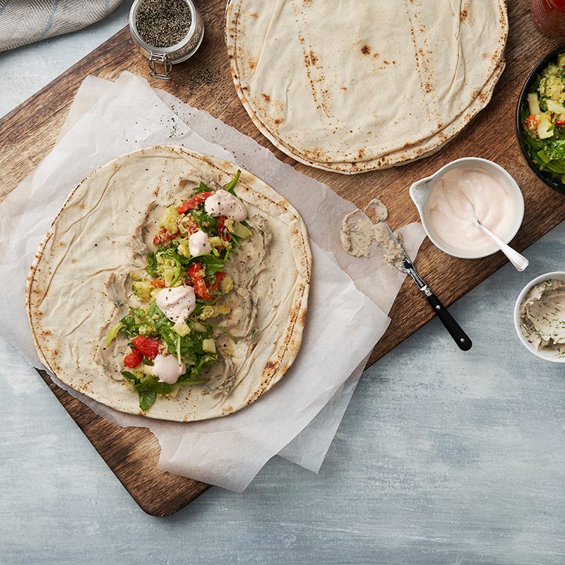 ViktVäktarna - Wrap med bönröra och grillad paprika- och kålsallad