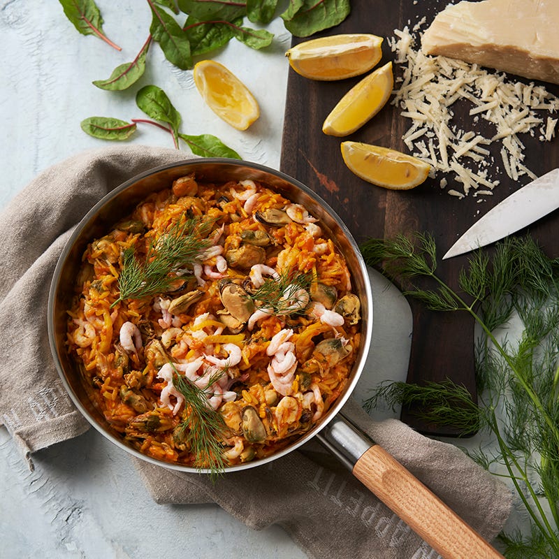 ViktVäktarna - Risoniotto med saffran och skaldjur