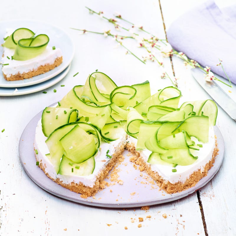 Photo de Cheesecake au concombre, chèvre et menthe prise par WW