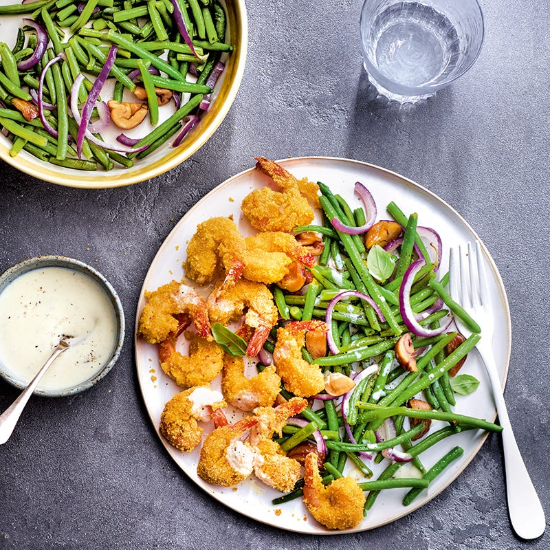 Foto van Krokante garnalen met sperziebonen en kastanjes door WW