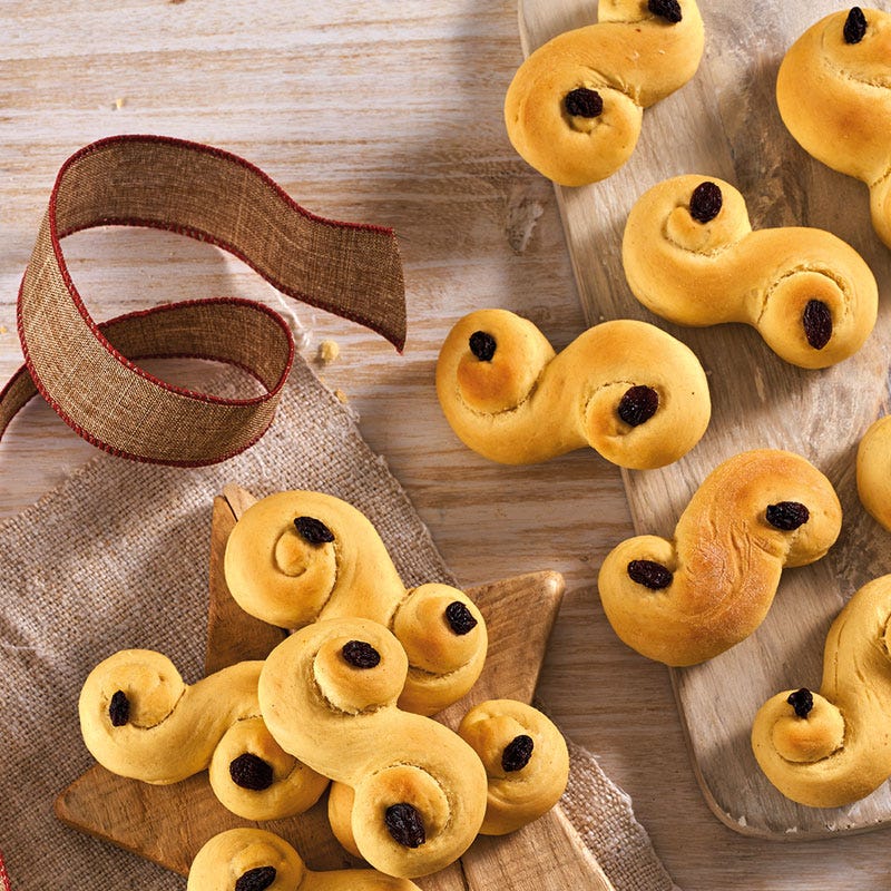 Schwedische Safran-Hefe-Kringel