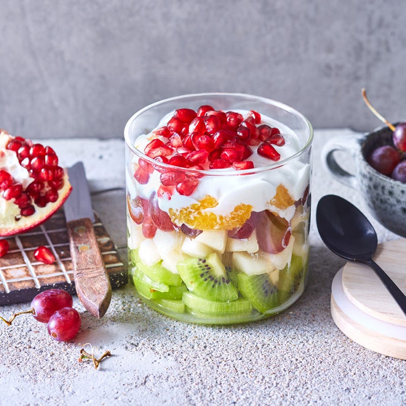 Schicht-Fruchtsalat