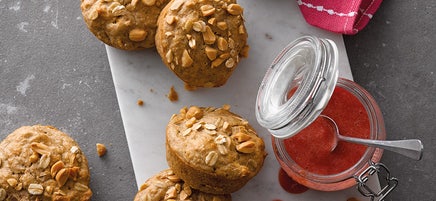 Erdnussbutter-Bananen-Muffins