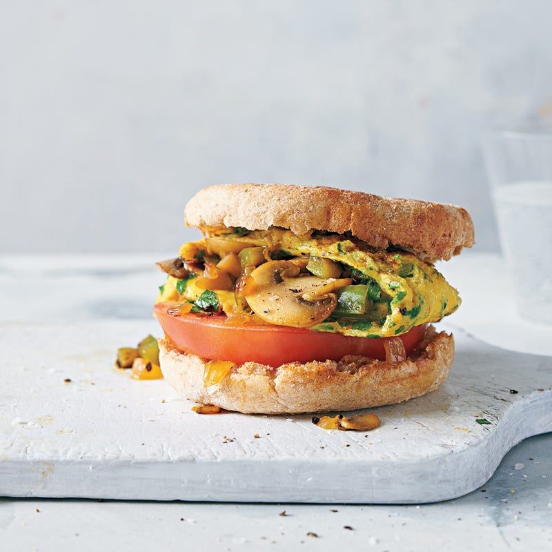 Veggie Omelette-Sandwiches