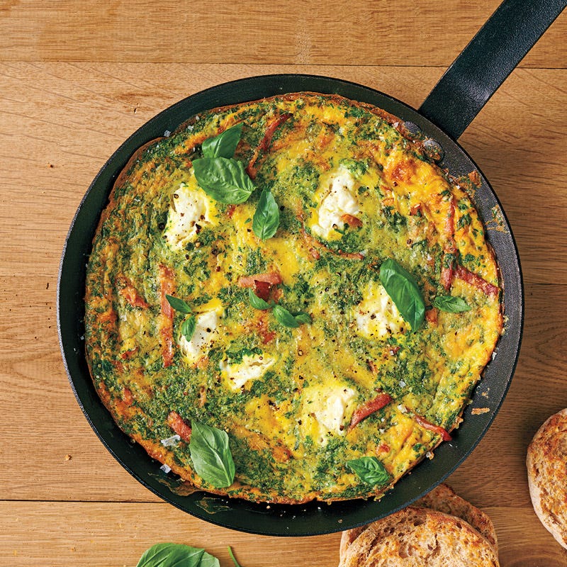 Bacon-Kräuter-Frittata mit Ricotta