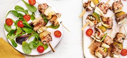 Brochettes de veau, fenouil et citron vert