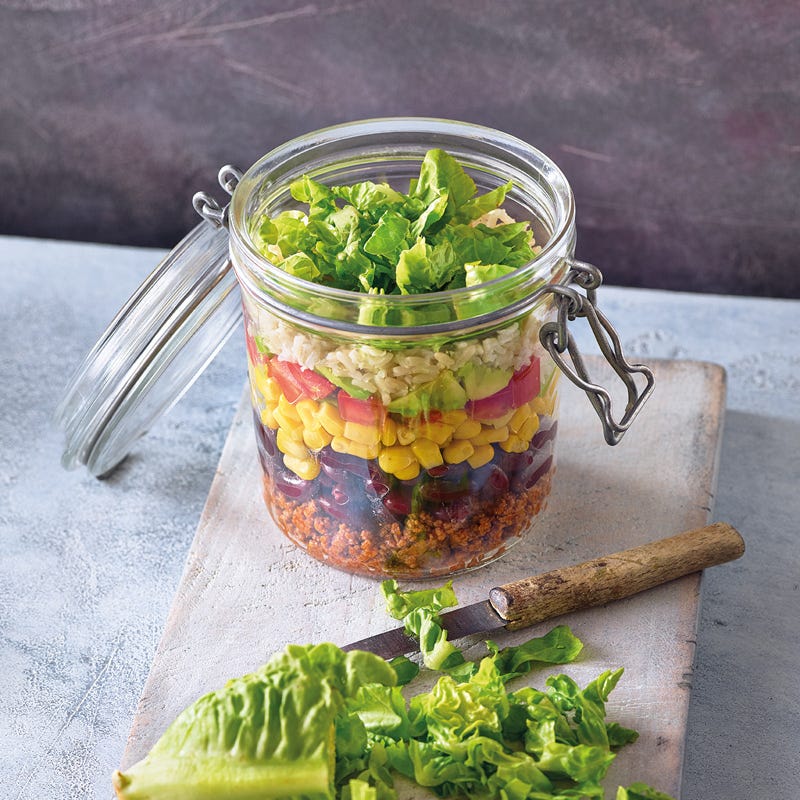 Burritosalat im Glas