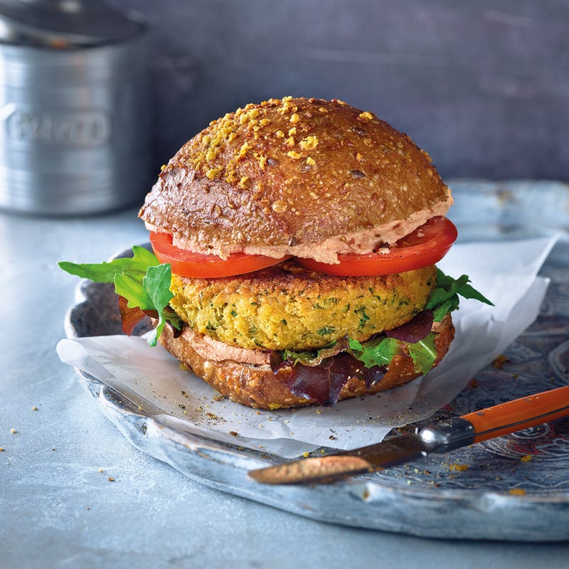 Falafelbrötchen mit Harissacreme