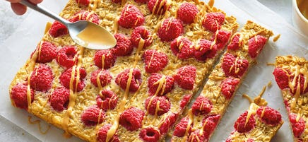 Baked Oatmeal mit Himbeeren