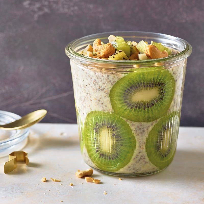 Chia-Hafer-Pudding mit Kiwi