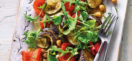 Grillgemüsesalat mit Kichererbsen