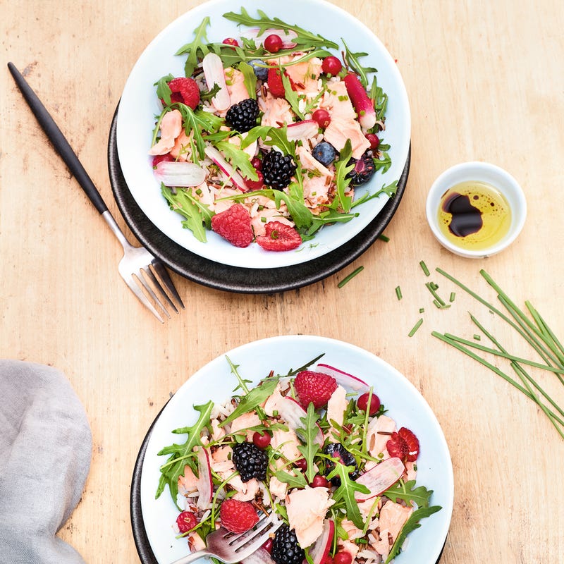 Photo de Salade de truite au riz sauvage et fruits rouges prise par WW