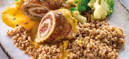 Mediterrane Kalbsrouladen mit Petersilienpesto