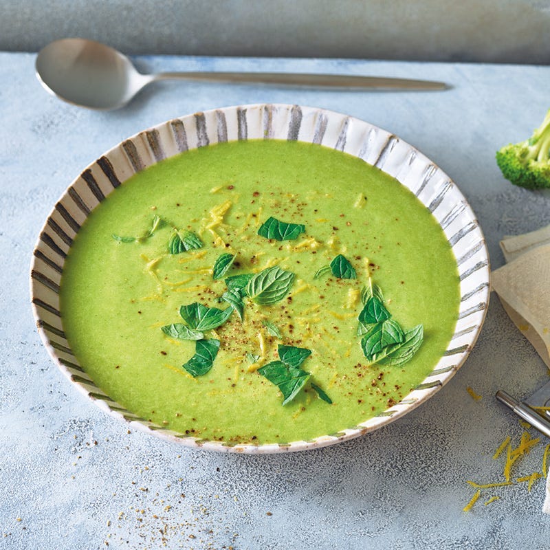 Broccoli-Erbsen-Suppe mit Minze