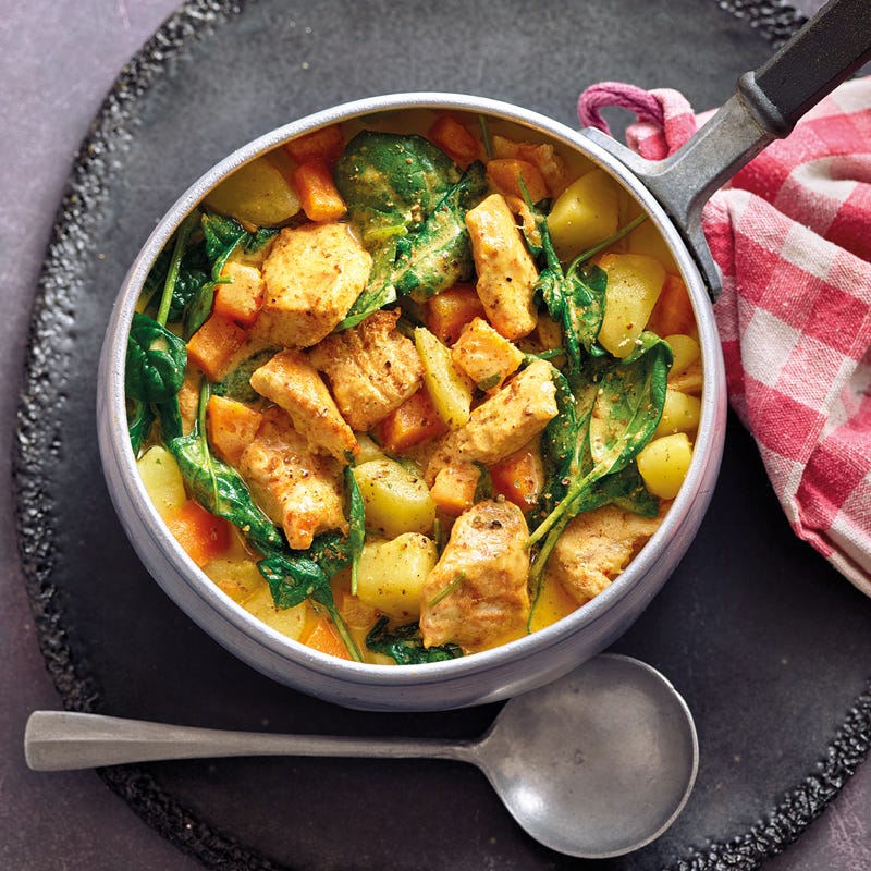 Tandoori-Hähnchen-Topf mit Kartoffeln