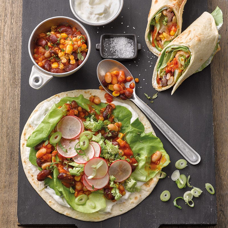Veggie-Bohnen-Wraps