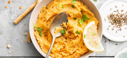 Houmous de lentilles corail et carottes