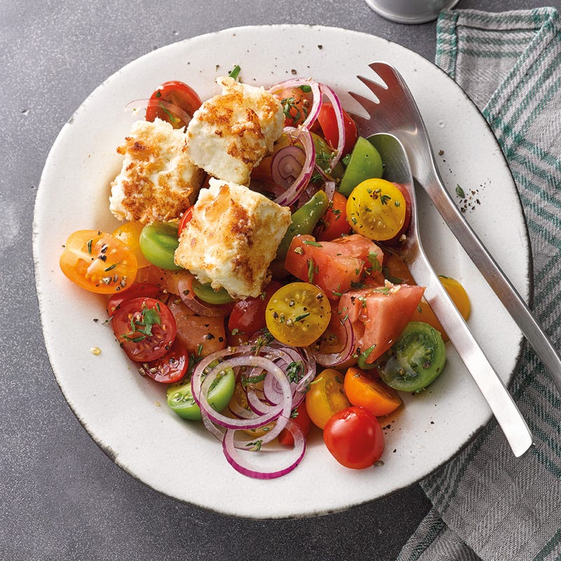 Tomaten-Schafskäse-Salat