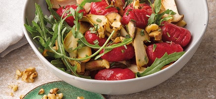 Rote-Bete-Gnocchi mit Rucola