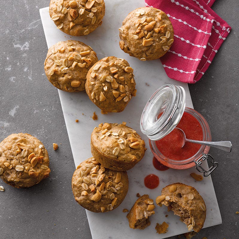 Erdnussbutter-Bananen-Muffins