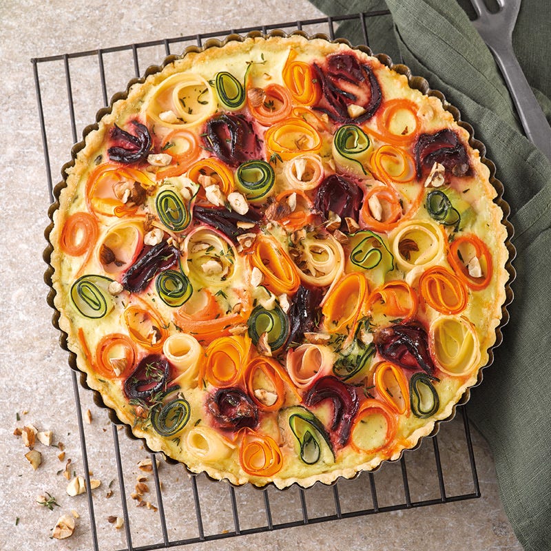 Gemüsespiralentarte mit Kürbis