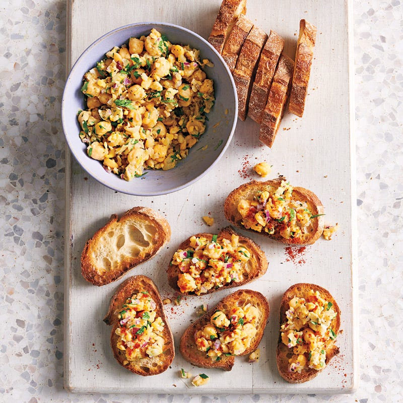 Kichererbsen-Zitronen-Bruschetta