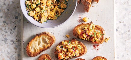 Kichererbsen-Zitronen-Bruschetta
