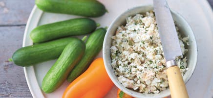Cottage cheese-forelsmeersel