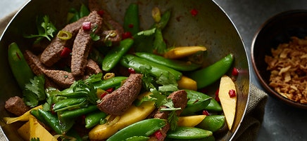 Wokad ryggbiff med mango