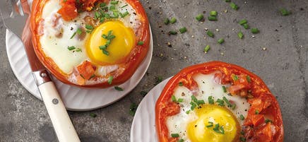 Gefüllte Tomaten mit Ei