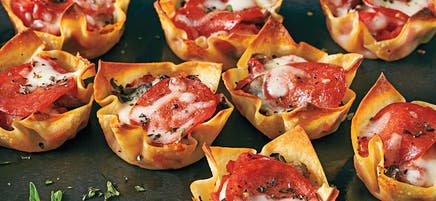 Muffins pizza salami