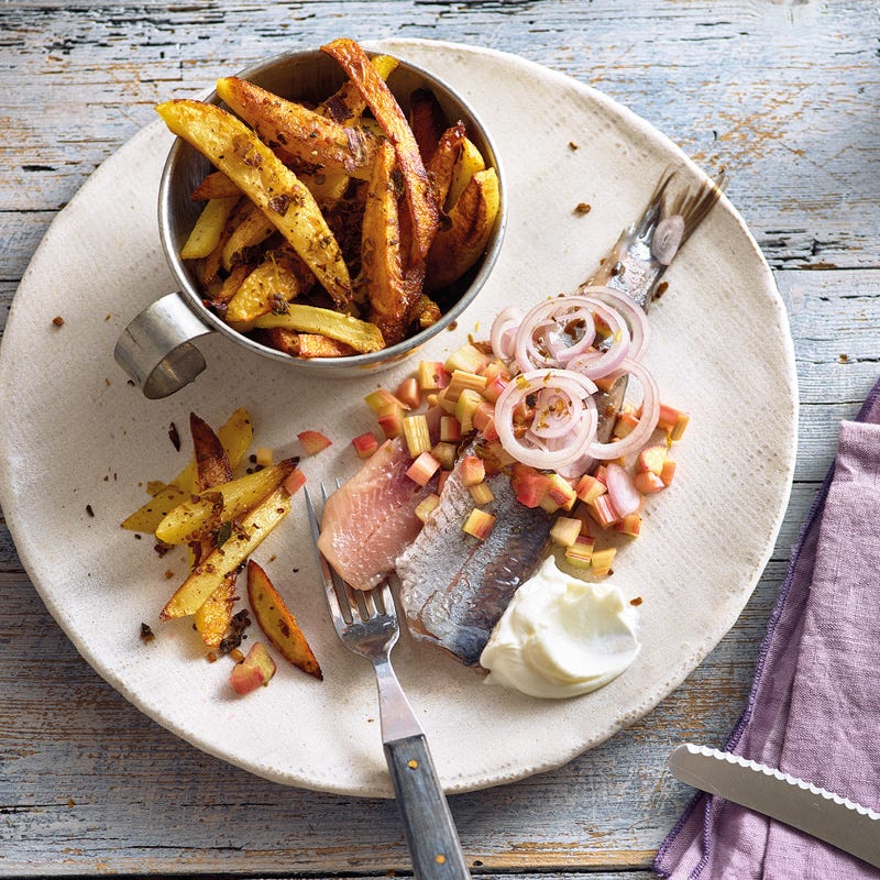 Matjes „Hausmannsart“ mit Kartoffelsticks