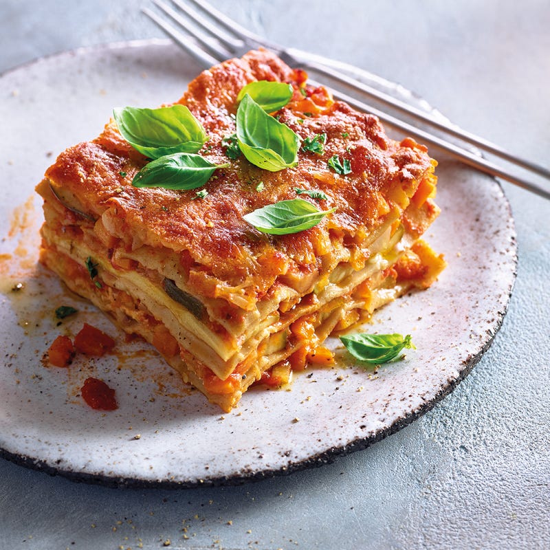 Zucchini-Ziegenkäse-Lasagne