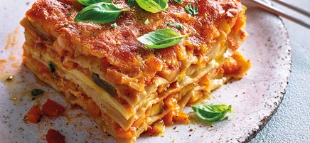 Zucchini-Ziegenkäse-Lasagne