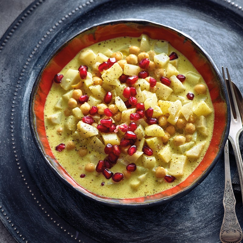 Herbstliches Currygemüse mit Kichererbsen