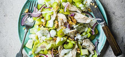Roast chicken Waldorf salad