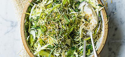 Cool coconut yogurt slaw