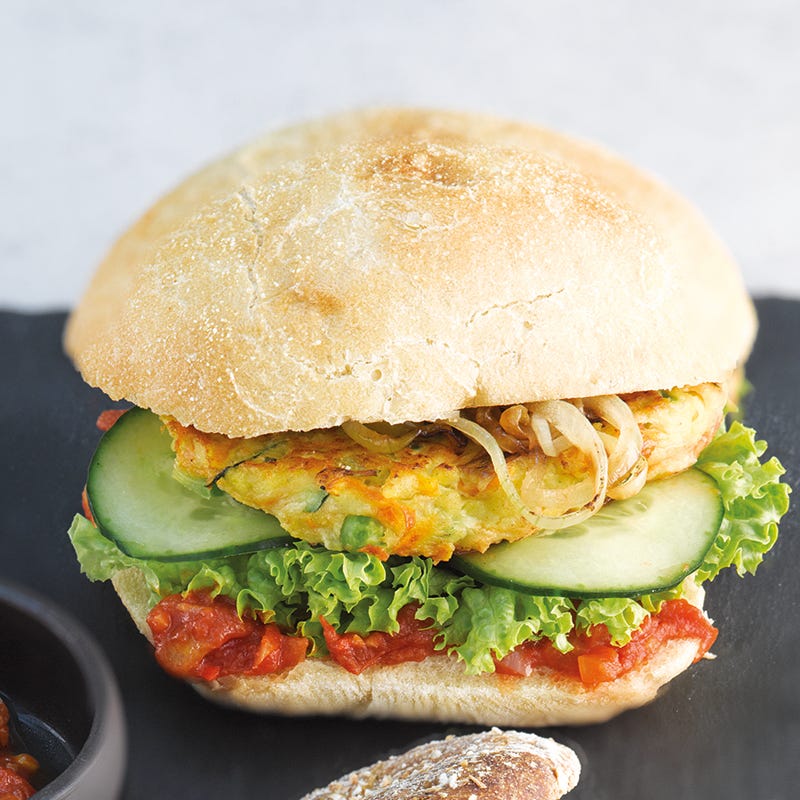 ViktVäktarna - Vegetarisk burgare med chilisås