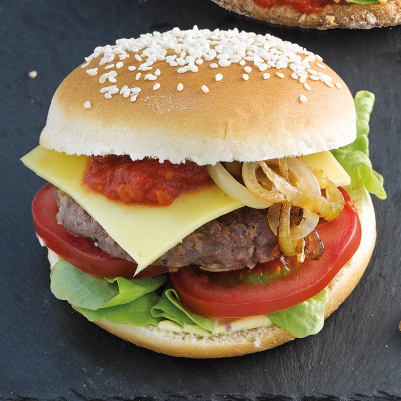 ViktVäktarna - Burgare med karamelliserad lök och chilisås