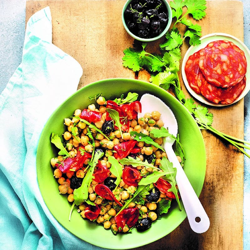 Salade de pois chiches au chorizo