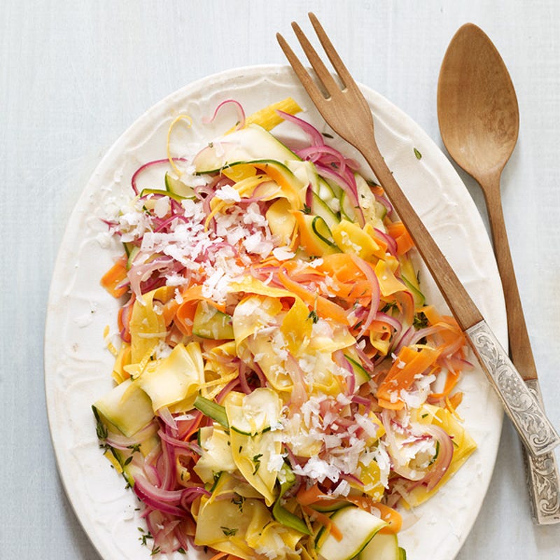 Photo of Tricolor vegetable ribbons with lemon, thyme and pecorino by WW