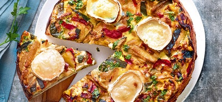 Pain perdu aux légumes et chèvre