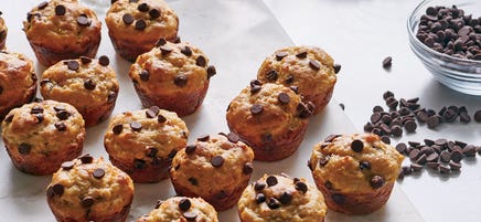Mini-muffins banane et pépites de chocolat
